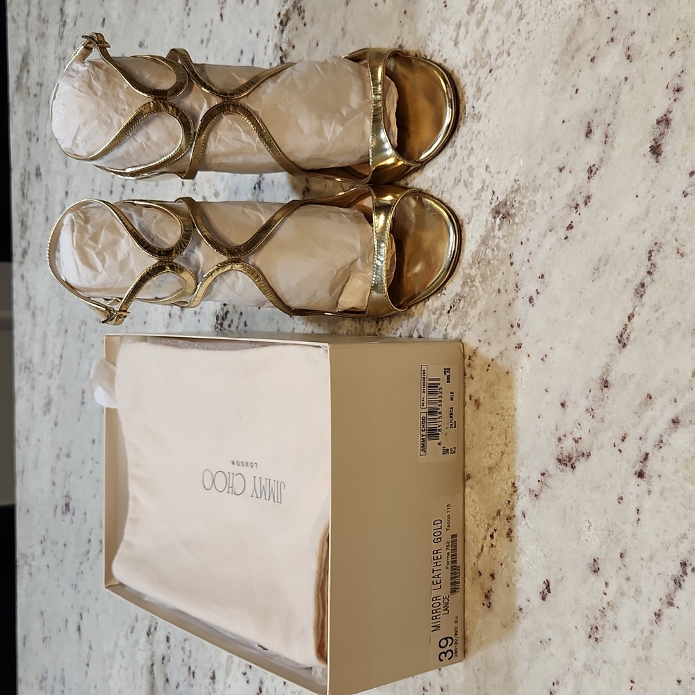 Jimmy Choo Lance (Mirrored Leather Gold)